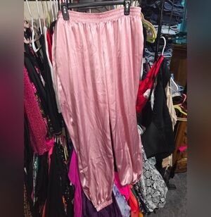 Ashley stewart PINK satin joggers 18/20